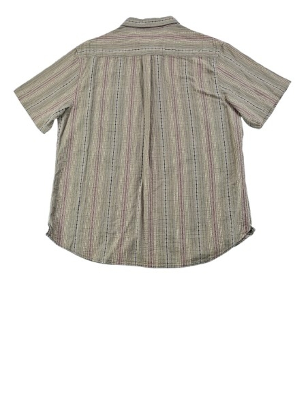 Carbon 2 Cobalt Textured Dobby Dash Men's L Khaki RWB Striped Button Up Shirt - Picture 3 of 8